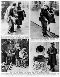 伦敦街道上的一些景点，1935年由Almey St.John Adcock撰写的“Wonderful London”插图 作者 英国摄影师